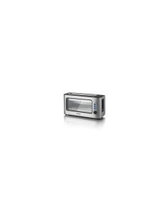Haeger TO-100.014A tostadora 6 2 rebanada(s) 1000 W Negro, Acero inoxidable 2
