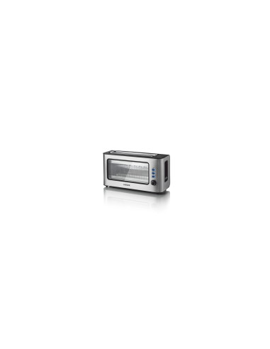 Haeger TO-100.014A tostadora 6 2 rebanada(s) 1000 W Negro, Acero inoxidable