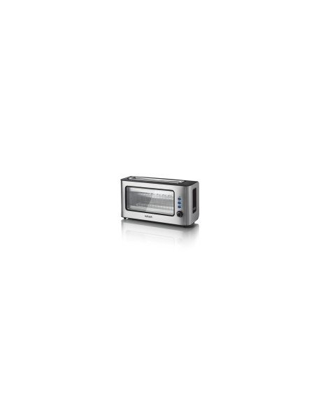 Haeger TO-100.014A tostadora 6 2 rebanada(s) 1000 W Negro, Acero inoxidable
