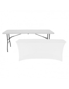 FUNDA PARA MESA DE RESINA 240X74X74CM BLANCA SUNGARDEN 2