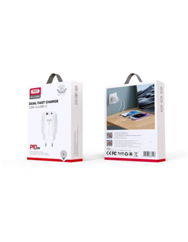 CARGADOR DE CORRIENTE L114 18W TIPO C + USB XO