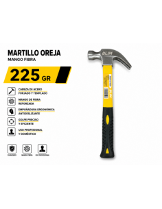 MARTILLO OREJA MANGO FIBRA 225GR BLIM