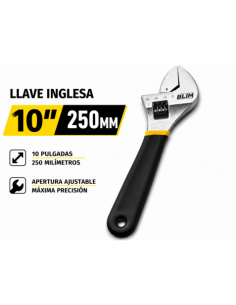 LLAVE INGLESA 10\" 250MM CON MANGO RECUBIERTO BLIM