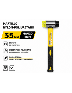 MARTILLO NYLON-POLIURETANO MANGO FIBRA 35MM BLIM