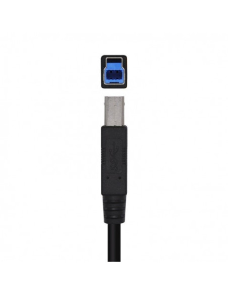 AISENS Cable USB 3.0 Impresora Tipo A/M-B/M, Negro, 2.0m