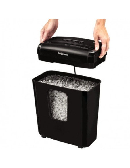 DESTRUCTORA FELLOWES 6M MINICORTE DE 4X12MM NEGRA