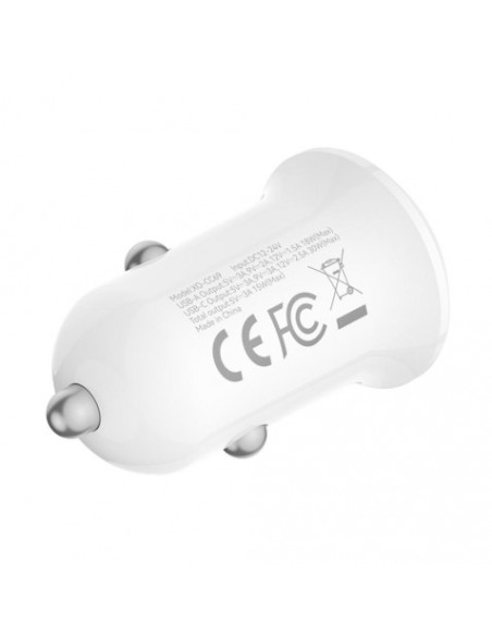 CARGADOR COCHE 2USB 30W BLANCO XO