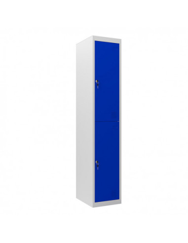 TAQUILLA METÁLICA 2 PUERTAS 1800X300X500MM AZUL CROMAD