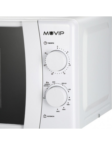 MICROONDAS 20 LITROS 700W CON GRILL Y FUNCIÓN DESCONGELACIÓN MUVIP