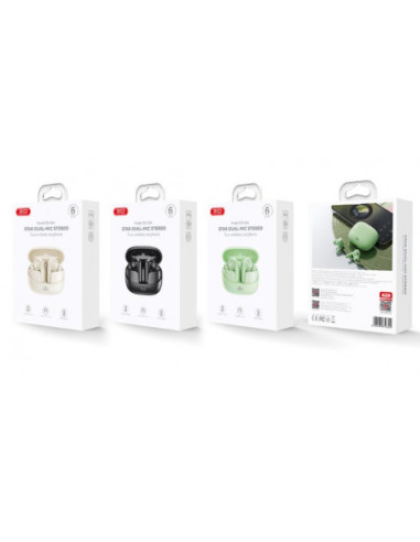 AURICULARES TWS X34 CLIP DEPORTIVO BEIGE XO