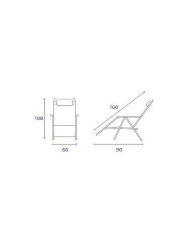TUMBONA PLEGABLE GRIS DE ACERO CON COJIN CERVICAL