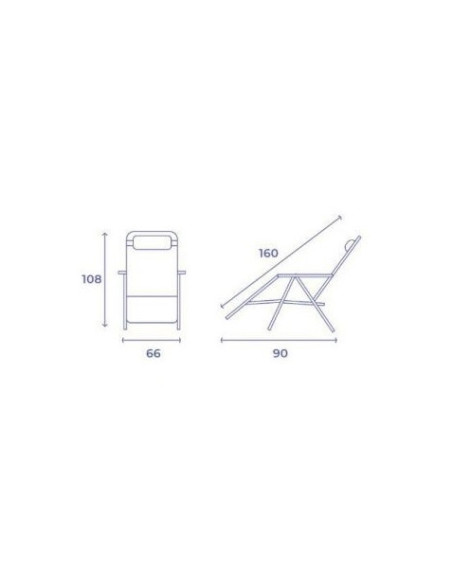 TUMBONA PLEGABLE GRIS DE ACERO CON COJIN CERVICAL