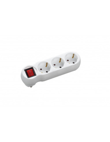 BASE MULTIPLE 3 TOMAS CON INTERRUPTOR ELBAT