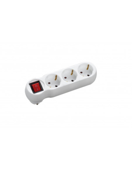 BASE MULTIPLE 3 TOMAS CON INTERRUPTOR ELBAT