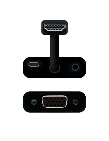 CABLE CONVERSOR HDMI A M-SVGA 10CM BLACK + 1M