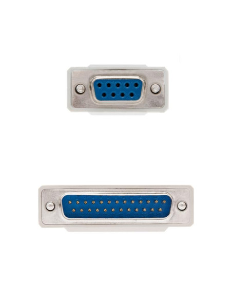 CABLE SERIE NULL MODEM DB9/H-DB25/M 1.8M NANOCABLE