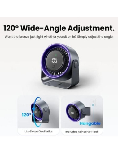 VENTILADOR DE SOBREMESA PRO VENTION 3 VELOCIDADES 10W 7 ASPAS BLACK/PURPLE