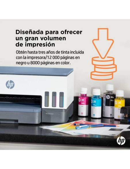 IMPRESORA HP SMART TANK MULTIFUNCION 7006 COLOR WIFI DUPLEX WHITE/BLUE