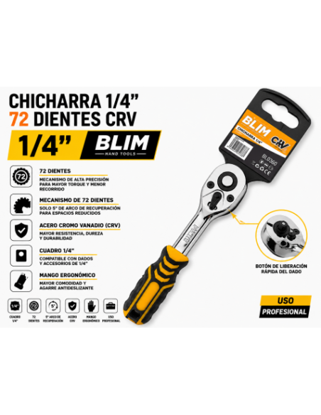 CHICHARRA 1/4\" 72 DIENTES CRV BLIM