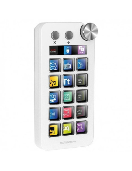 STREAM DECK MARS GAMING MSD-NEO | 15 TECLAS LCD | 1 RUEDA | 2 BOTONES