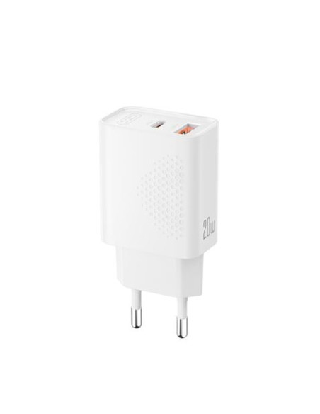 CARGADOR USB CARGA RAPIDA 20W 1X USB-A Y 1X USB-C