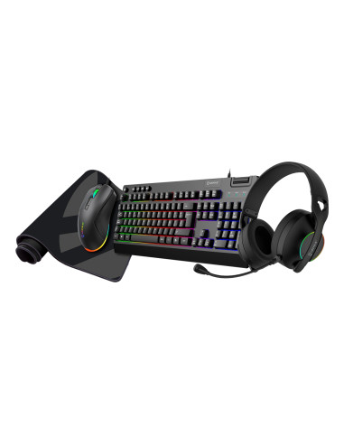 UNYKAch Pack Gaming NOVA 4 en 1 Teclado Español, Ratón, Cascos,