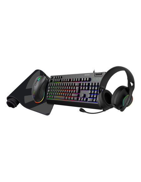 UNYKAch Pack Gaming NOVA 4 en 1 Teclado Español, Ratón, Cascos,