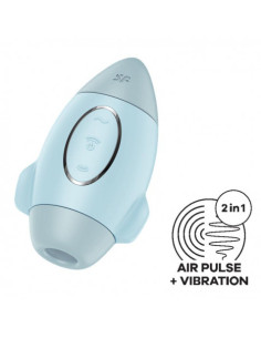 SUCCIONADOR Y VIBRADOR MISSION CONTROL AZUL SATISFYER