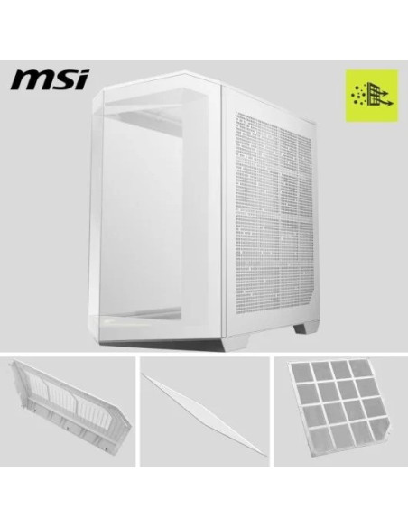 CAJA ORDENADOR GAMING MSI MAG PANO 100R PZ MATX RGB WHITE