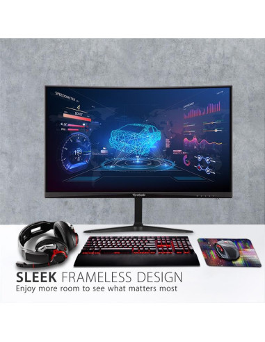 MONITOR VIEWSONIC 24 CURVO LED FHD HDMI DP 165Hz 3YR GARANTIA