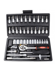 MALETIN HERRAMIENTAS C.V. 46 PIEZAS 1/4\" MADER