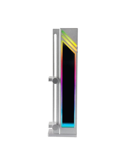 SOPORTE MARS GAMING PARA TARJETA DE VIDEO MAGNETICO RGB SILVER
