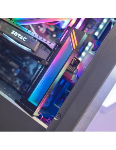 SOPORTE MARS GAMING PARA TARJETA DE VIDEO MAGNETICO RGB BLACK