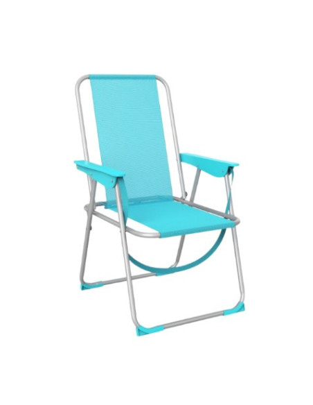 SILLA PLEGABLE ALUMINIO AGUAMARINA 53X56X78CM
