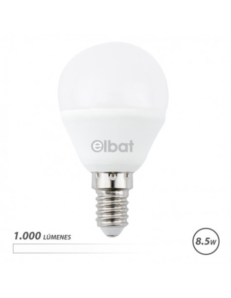 BOMBILLA LED G45 | 8.5W | 1000LM | E14 | LUZ BLANCA | ELBAT