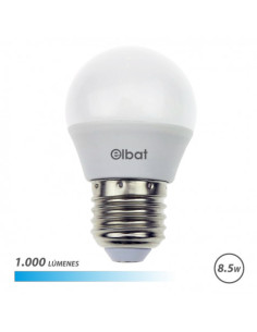 BOMBILLA LED G45 | 8.5W | 1000LM | E27 | LUZ FRIA | ELBAT