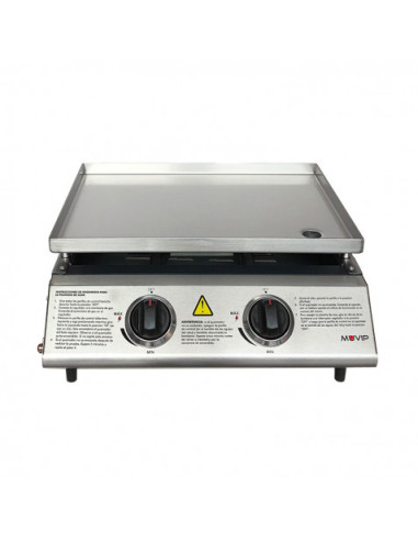 PLANCHA DE ASAR 2 FUEGOS INOXIDABLE MUVIP