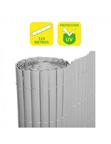 CAÑIZO PLÁSTICO DOBLE CARA 1X3 METROS GRIS CLARO SUNGARDEN