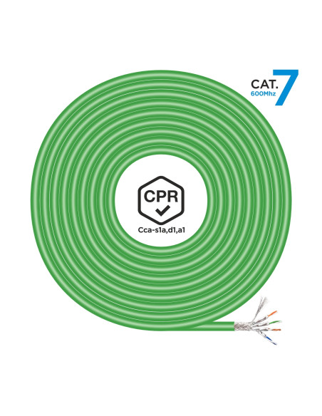 AISENS Cable de Red RJ45 LSZH CPR Cca CAT.7 600 MHZ S/FTP AWG23,