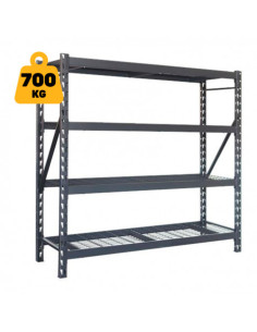 ESTANTERIA METÁLICA INDUSTRIAL NEGRA 4 BALDAS 195X183X61CM BLIM