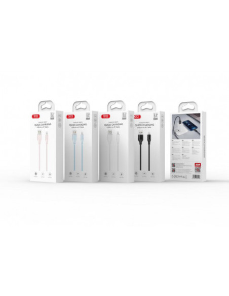 CABLE DE CARGA 6A USB A LIGTHNING 1 METRO BLANCO XO