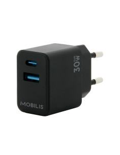 Mobilis 001362 cargador de dispositivo móvil Universal Negro Corriente alterna Auto