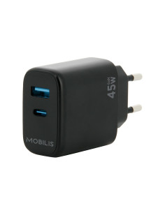 Mobilis 001363 cargador de dispositivo móvil Universal Negro Corriente alterna Auto