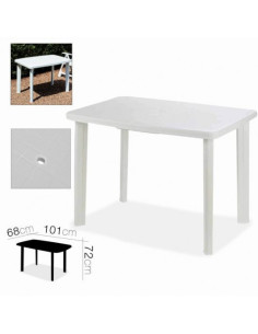 MESA DE JARDÍN FARETTO BLANCA 101X68XH72CM