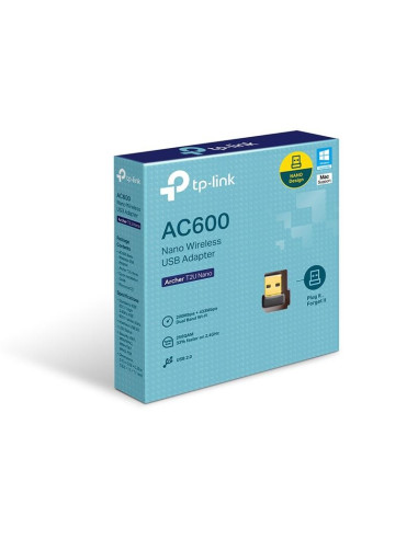 WIRELESS ADAPTADOR USB TP-LINK ARCHER T2U NANO 600MBPS