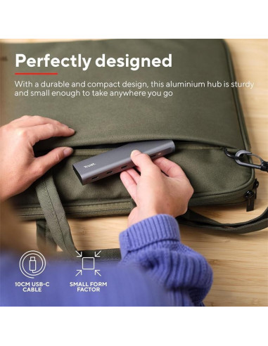 HUB USB-C TRUST 5 PUERTOS HALYX USB-C 3.2