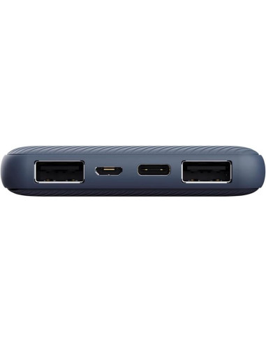 POWERBANK TRUST PRIMO SLIM 10000MAH X2 USB-A + USB-C + MICRO-USB ECO BLUE