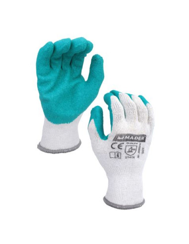 GUANTES DE PROTECCION POLIESTES + LATEX TALLA XL MADER