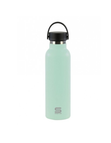 BOTELLA TERMO 600ML ACERO INOXIDABLE VERDE SAFTA