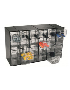 MUEBLE ORGANIZADOR PLASTICO 377X142X228MM CON 24 CAJONES ARTPLAST